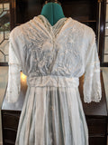 1910s Floral Whitework Dress