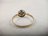 Edwardian 18k Gold Diamond Ring with Platinum Top