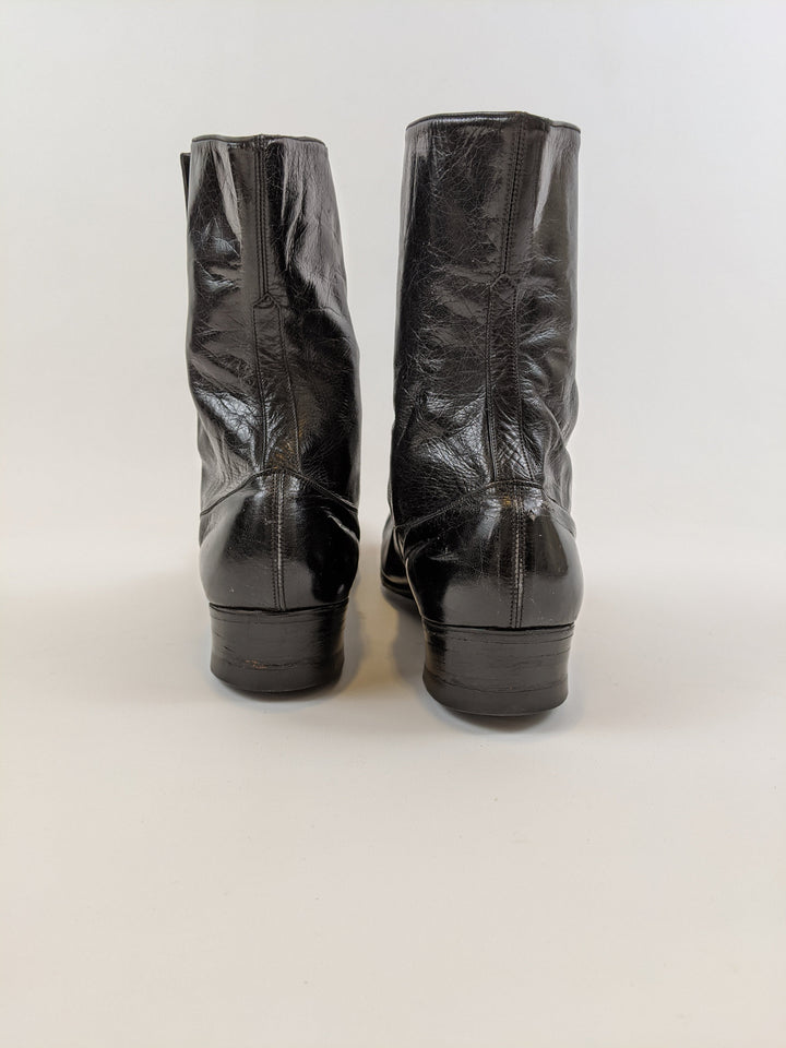 RESERVED — 1910s Black Side Button Boots | Approx Sz 8.5-9
