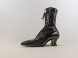 1920s Black Lace Up Louis Heel Boots | Approx Sz 6.5-7