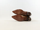 1920s Tan Lace Up Louis Heel Boots | Approx Sz 5