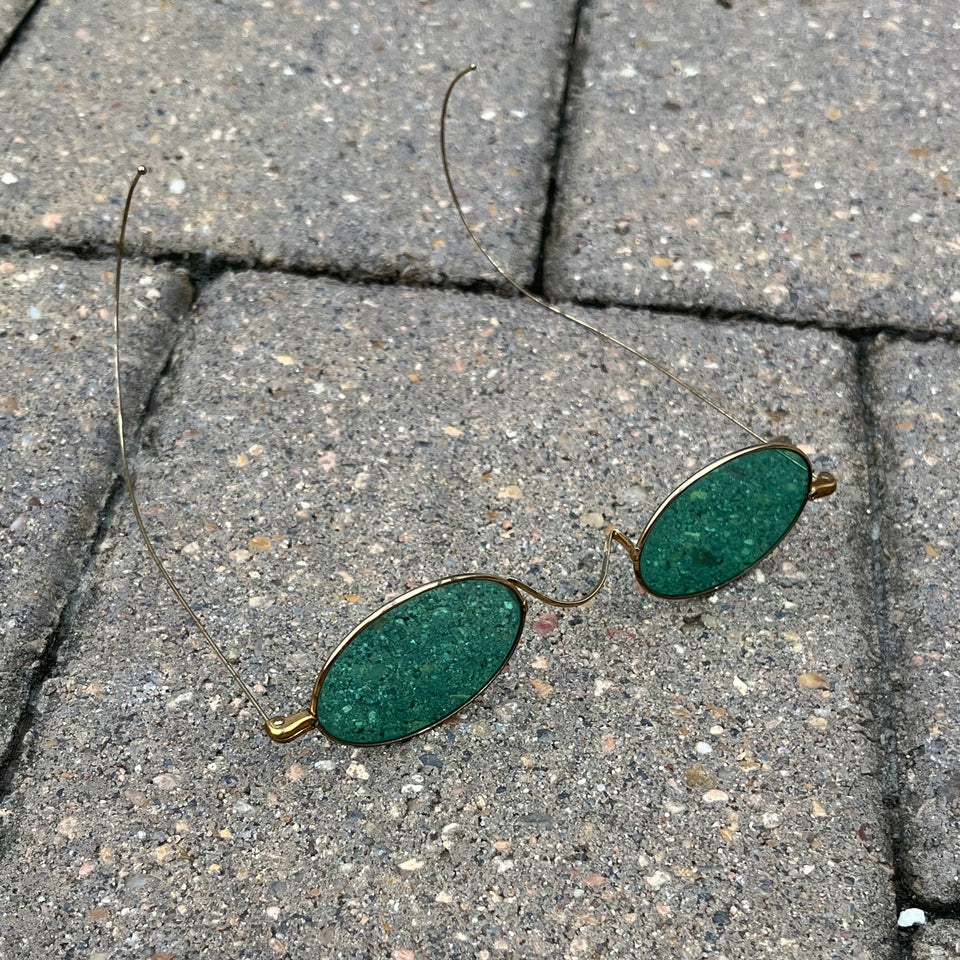 c. 1890s-1900s Green Tinted Sunglasses