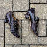 c. 1890s-1900s Beaded Oxfords