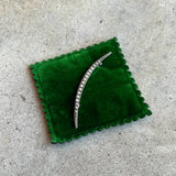 c. 1910s Sterling Silver Crescent Moon Brooch
