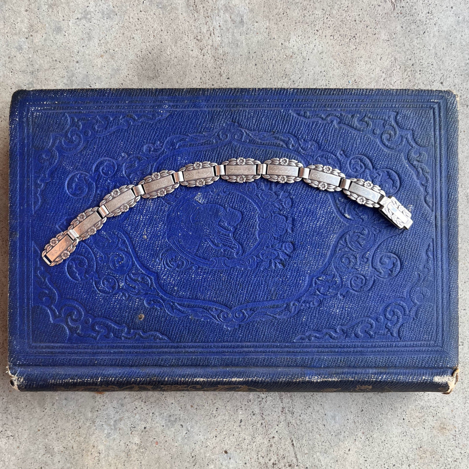 1945 Forget Me Not Sterling Silver Friendship Bracelet