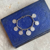 c. 1940s Sterling Silver Coin Bracelet