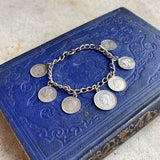 c. 1940s Sterling Silver Coin Bracelet