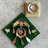 c. 1870s-1880s 14k Gold Onyx Parure