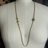 14k Gold Georgian Figural Fist Long Guard Chain