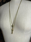 14k Gold Georgian Figural Fist Long Guard Chain