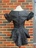 c. 1860s Black Silk Bodice