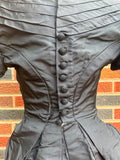 c. 1860s Black Silk Bodice