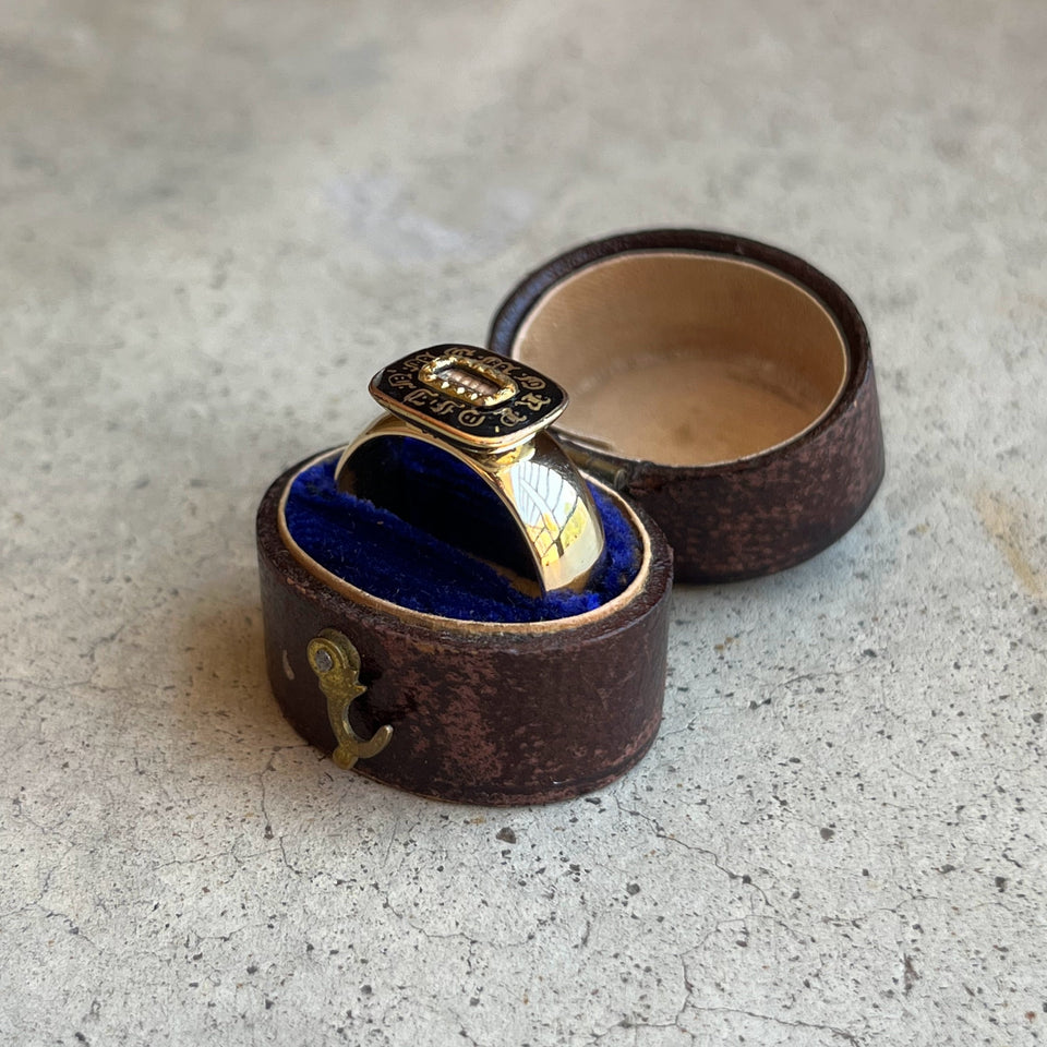 19th c. 14k Gold "In Memory Of" Conversion Ring