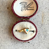19th c. 9k Gold Snake Heart Ring