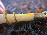 Turn of the Century Mother of Pearl Hand with Snake Pendant