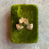 c. 1880s Gold Plated Earrings with 14k Gold Ear Wires