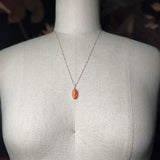 c. 1910s 14k Gold Carved Coral Goddess Diana Cameo Pendant
