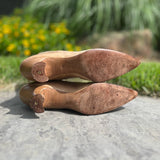 c. 1910s-1920s Tan Louis Heel Boots | Approx Sz 7.5-8
