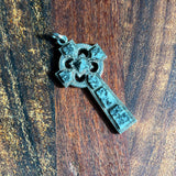19th c. Sterling Silver Scottish Granite Pendant