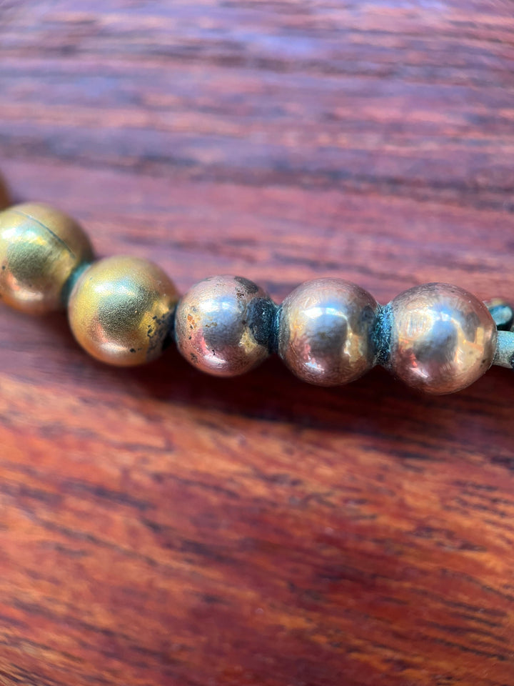 c. Late 19th c. - Early 20th c. Gold Filled Bead Choker