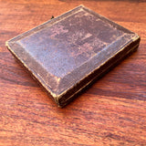 c. 1840s Oil Painting Portrait in Leather Case
