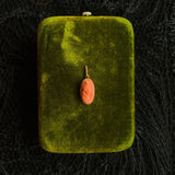 c. 1910s 14k Gold Carved Coral Goddess Diana Cameo Pendant