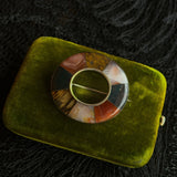Mid-19th c. Sterling Silver Scottish Agate Brooch + Pendant