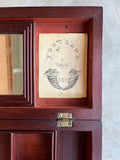 1810s Wooden Jewelry Box with Mirror + Key