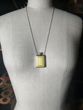 Art Deco Silver Guilloche Enamel Bottle Necklace