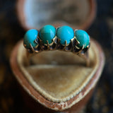 c. 1890s-1900s 10k Gold Turquoise Ring