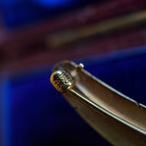 c. 1910s-1920s Wordley Allsopp & Bliss 14K Gold Sapphire Feather Brooch