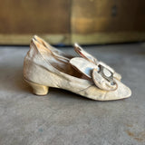 c. 1870 White Leather Slippers w/ Provenance