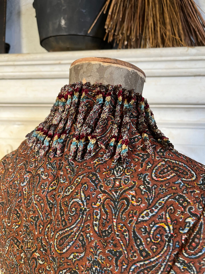 c. 1870s-1880s Paisley Mantle with Fringe