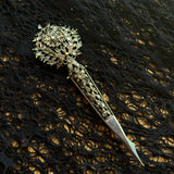 Late 19th-Early 20th c. Sterling Silver + Rose Gold Kondakoora Conversion Brooch