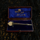 19th c. Sterling Silver Scottish Agate Dirk Brooch