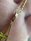c. 1900s-1910s Plique a Jour Lavaliere Necklace