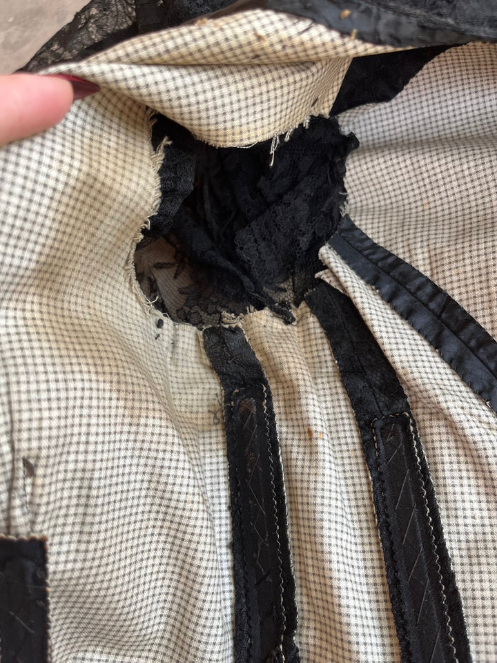 c. 1890s Black Lace Bodice