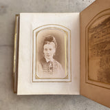 c. 1860s Leatherbound Photo Album w/ 49 Photographs
