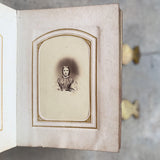 c. 1860s Leatherbound Photo Album w/ 49 Photographs