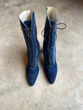 c. 1910s-1920s Blue Suede Boots