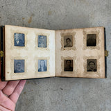 c. 1860s Miniature Gem Tintype Photo Album