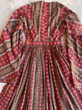c. 1850s-1860s Wool Challis Dress