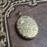 18k Gold 19th c. Floral Locket