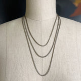 RESERVED | c. 1890s-1900s Sterling Silver Long Guard Chain