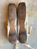 Early-Mid 19th c. Cream Silk Slippers