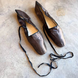 Early 19th c. Grey Silk Slippers