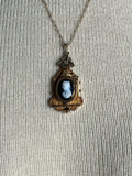 c. 1870s-1880s 12k-14k Gold Hardstone Cameo Necklace