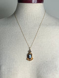 c. 1870s-1880s 12k-14k Gold Hardstone Cameo Necklace