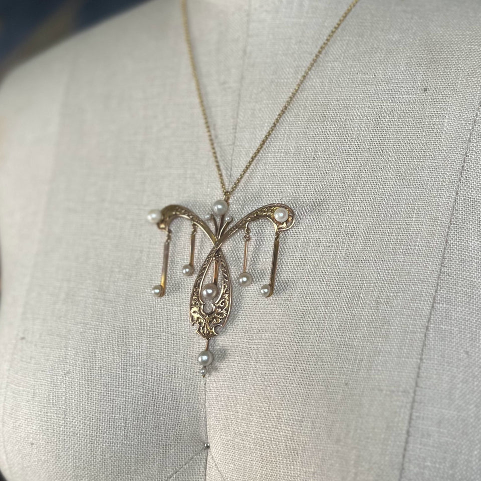 c. 1890s-1900s Art Nouveau Necklace