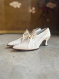 c. 1910s White Pumps | Approx Sz 5